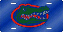 Florida Gators Laser Cut Blue License Plate