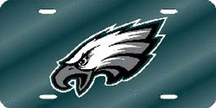 Philadelphia Eagles Green Laser Cut License Plate