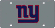 New York Giants Silver Laser Cut License Plate