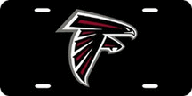 Atlanta Falcons Laser Cut Black License Plate