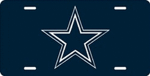 Dallas Cowboys Laser Cut Navy License Plate