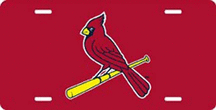 St. Louis Cardinals Red Laser Cut License Plate
