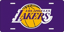 Los Angeles Lakers Laser Cut Purple License Plate