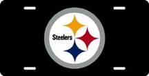 Pittsburgh Steelers Black Laser Cut License Plate