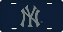 New York Yankees Blue Laser Cut License Plate
