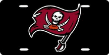 Tampa Bay Buccaneers Laser Cut Black License Plate