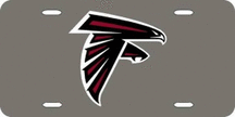 Atlanta Falcons Laser Cut Silver License Plate