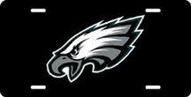Philadelphia Eagles Laser Cut Black License Plate