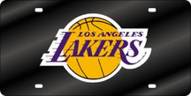 Los Angeles Lakers Laser Cut Black License Plate