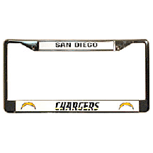 San Diego Chargers Chrome License Plate Frames - Set of 2