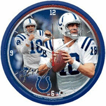 Peyton Manning Indianapolis Colts Wall Clock from WinCraft