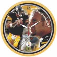 Ben Roethlisberger Pittsburgh Steelers Wall Clock from WinCraft