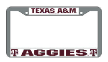 Texas A & M Aggies Chrome License Plate Frame - Set of 2