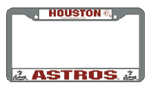 Houston Astros Chrome License Plate Frame - Set of 2