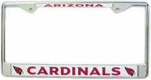 Arizona Cardinals Chrome License Plate Frame - Set of 2