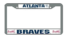 Atlanta Braves Chrome License Plate Frame - Set of 2