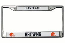 Cleveland Browns Chrome License Plate Frame - Set of 2