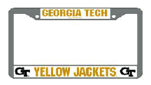 Georgia Tech Yellow Jackets Chrome License Plate Frame - Set of 2