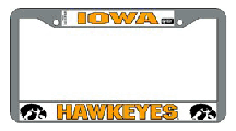 Iowa Hawkeyes Chrome License Plate Frame - Set of 2