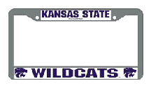 Kansas State Wildcats Chrome License Plate Frame - Set of 2