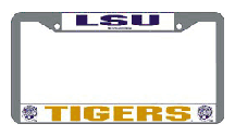 Louisiana State (LSU) Tigers Chrome License Plate Frame - Set of 2