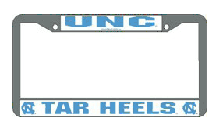 North Carolina Tar Heels Chrome License Plate Frame - Set of 2