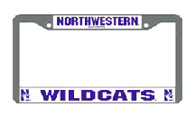 Northwestern Wildcats Chrome License Plate Frame - Set of 2
