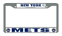 New York Mets Chrome License Plate Frame - Set of 2