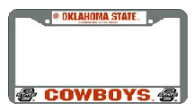 Oklahoma State Cowboys Chrome License Plate Frame - Set of 2