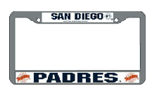 San Diego Padres Chrome License Plate Frame - Set of 2