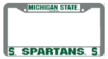 Michigan State Spartans Chrome License Plate Frame - Set of 2