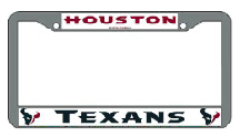 Houston Texans Chrome License Plate Frame - Set of 2