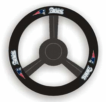 New England Patriots Leather Steering Wheel Cover