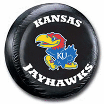 Kansas Jayhawks NCAA Licensed Black Tire Cover