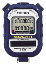 Seiko S055 Solar Powered Stopwatch with 10 Lap Memory