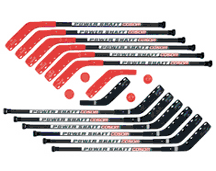 52 Collegiate Power Shaft Black Hockey Stick Set of 12