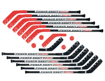 42" Junior Power Shaft Black Hockey Stick (Set of 12)