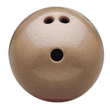 4 lb Glitter Gold Rubberized Plastic Bowling Ball