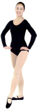 Adult Nylon Scoop Neck Long Sleeve Leotard
