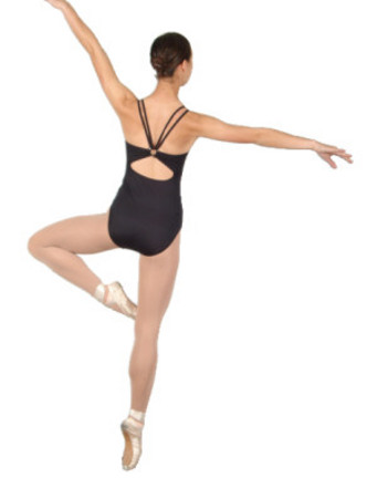 Adult Double Strap Camisole Leotard with Pinch Front
