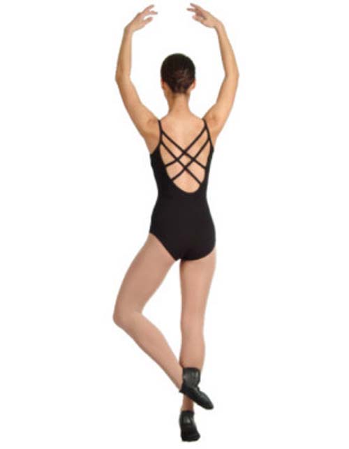 Adult Camisole Low Back Cross Strap Leotard
