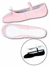 Womens Pink Deluxe Leather Ballet Shoes (Set of 2 Pairs)