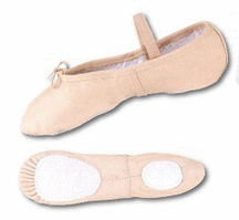 Youth Split Sole Pink Leather Ballet Shoe