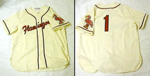 1953 Miami Beach Flamingos Home Throwback Baseball Jersey With #1 (John ‘Pepper’ Martin) from Ebbets Field Flannels Picture