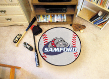Samford Bulldogs 29" Round Baseball Mat