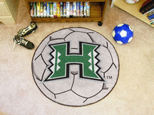 Hawaii Rainbow Warriors 29" Round Soccer Ball Mat