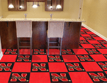 Nebraska Cornhuskers 18 x 18 Carpet Tiles Box of 20