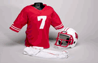 Youth Football - Wisconsin Badgers NCAA Youth Four Piece Football Uniform Set (Small) From Franklin