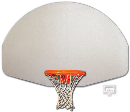36 1/2 x 54 Brushed Aluminum Fan-Shape Backboard
