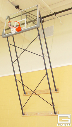 Fold-Up Wall Mount Series with 4-6' Foot Extension for Fan-Shaped Board
